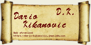 Dario Kikanović vizit kartica